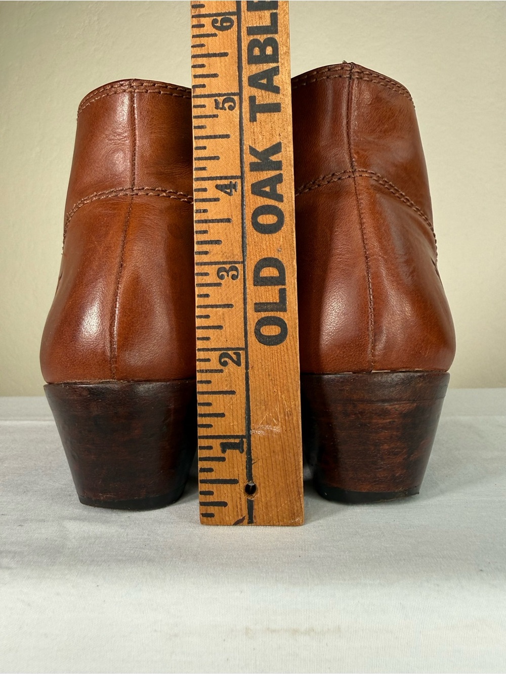 Frye Ruby Brown Leather Chukka Lace Up Heeled Booties Ankle Boots Size 8 - Picture 12 of 15